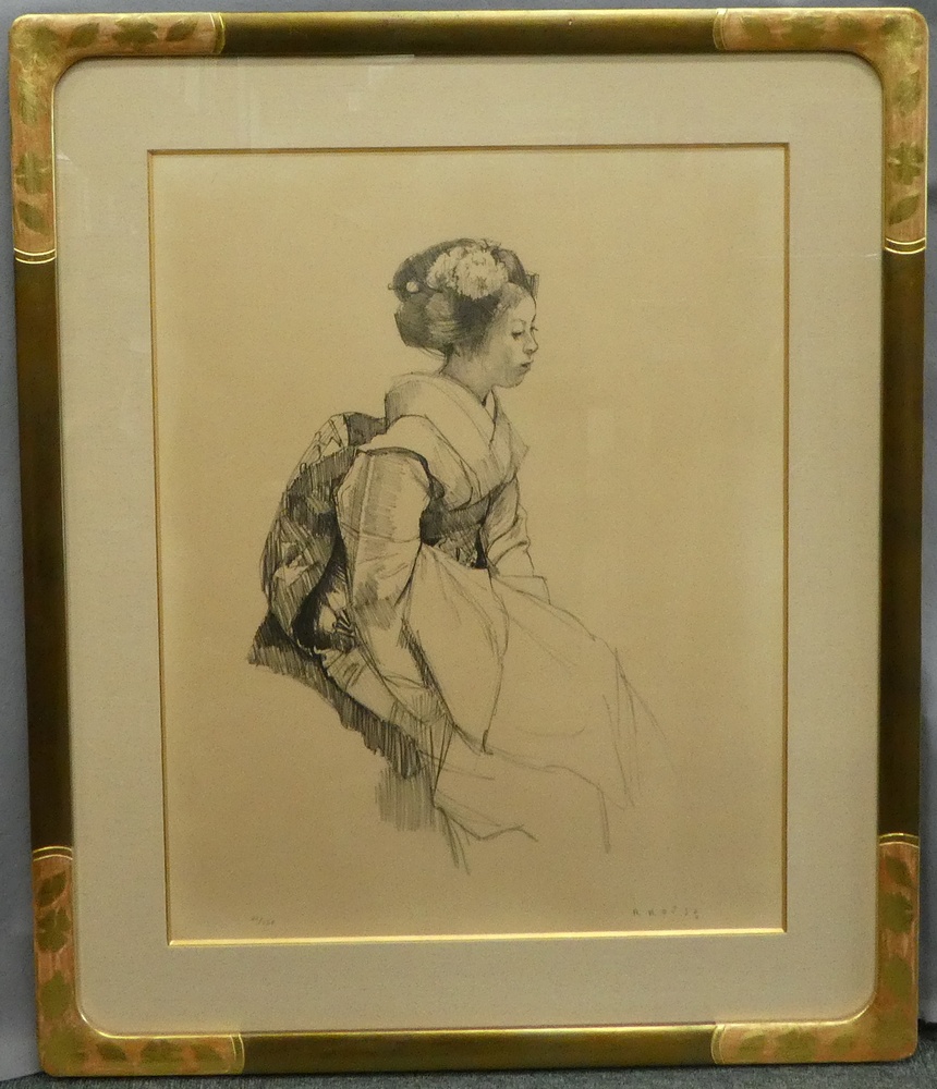 真作/泥谷文景/清月人物画賛/風景画賛/布袋屋掛軸HJ-328