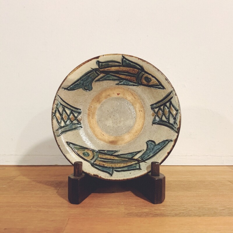 琉球陶器・金城次郎『魚紋絵皿・1』｜ 工芸・民藝・陶芸 | 古本・版画
