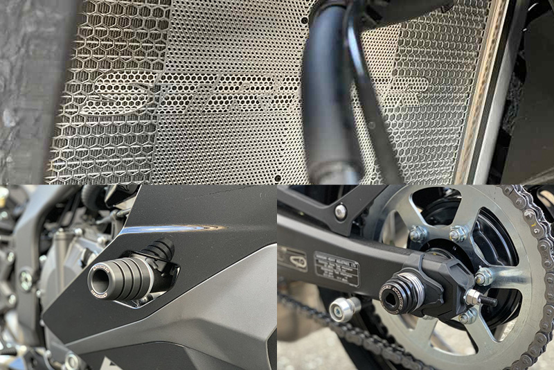 ストライカーからNinja ZX-25R用ラジエターコアガード&スライダーが