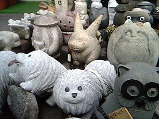 石灯篭・縁石・玉砂利 石材全般 和風庭園 日本庭園