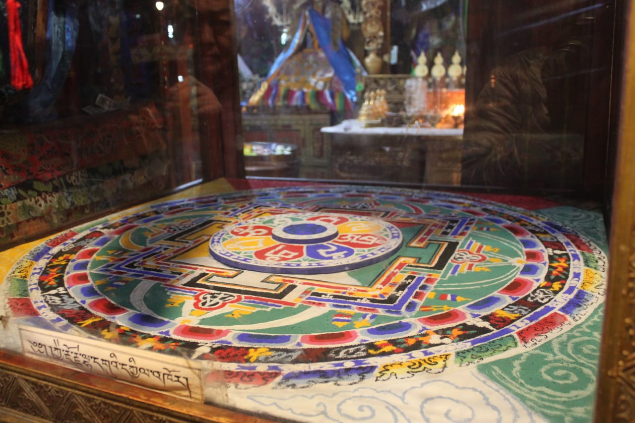 値下げ チベット種字曼陀羅 赤 肉筆 値下げ チベット種字曼陀羅 赤