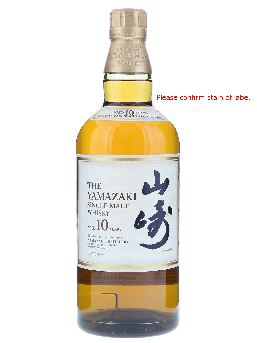 山崎 10年 シングル モルト 白ラベル 700ml / 40% - 歌舞伎ウイスキー