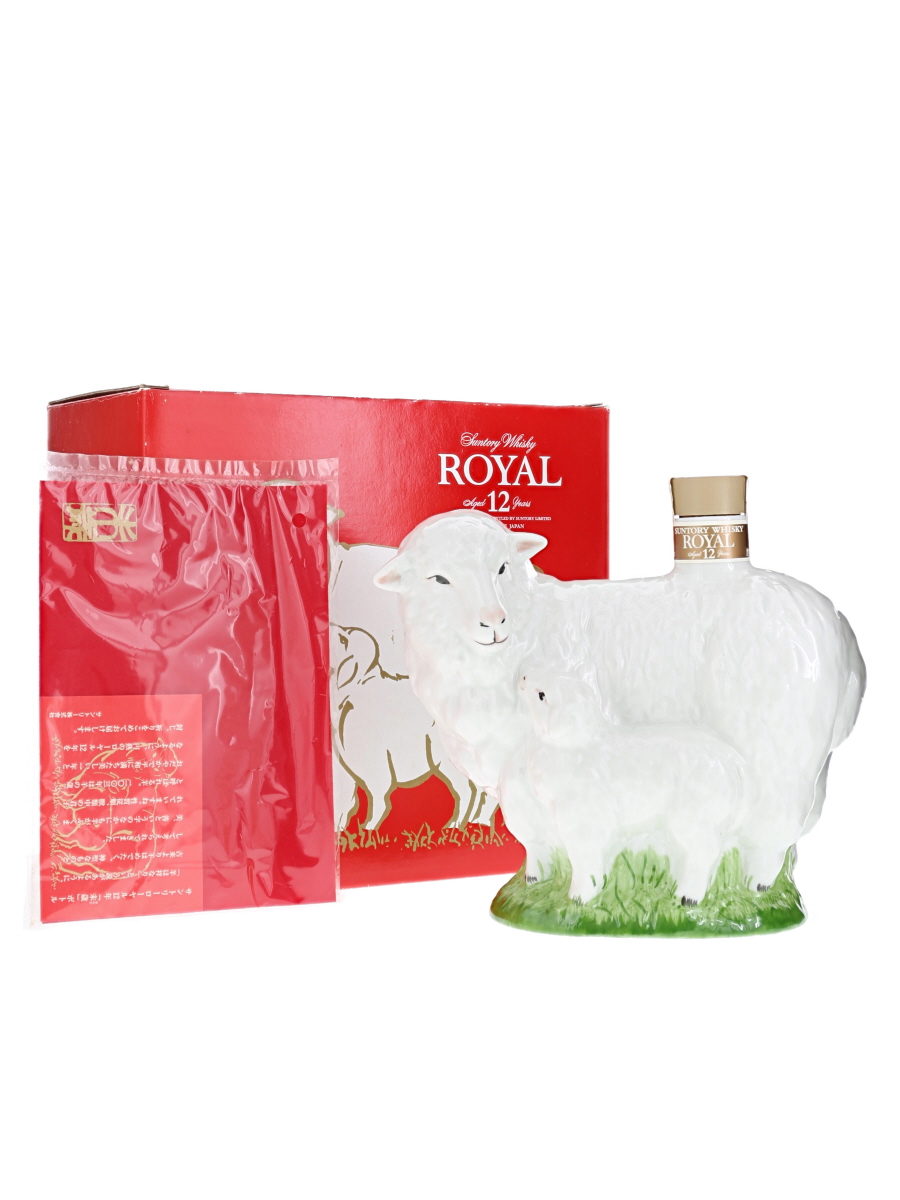 サントリー ローヤル 12年 干支 陶器 ボトル 未 600ml / 43% - 歌舞伎