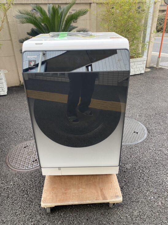 SHARP ドラム式洗濯機 ES-W114-SR 左開き 2022年製【ジャンク ジャンク