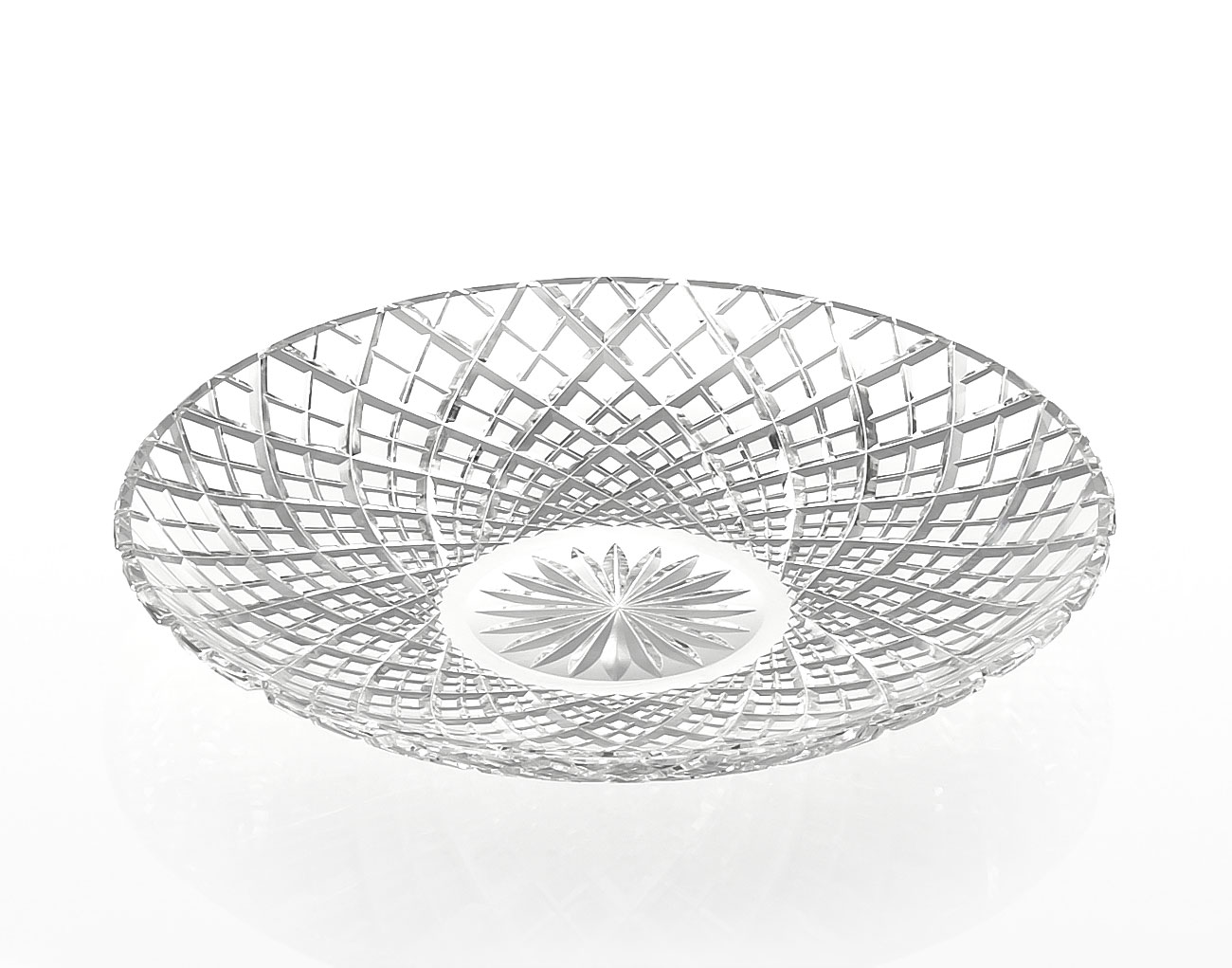 LALIQUE クリスタル 大型サービングプレート 葉/羽根 モチーフ30 cm