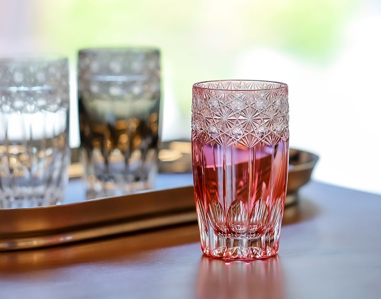 江戸切子 伝統工芸士・鍋谷淳一 作 スリムグラス＜光華＞ | カガミ