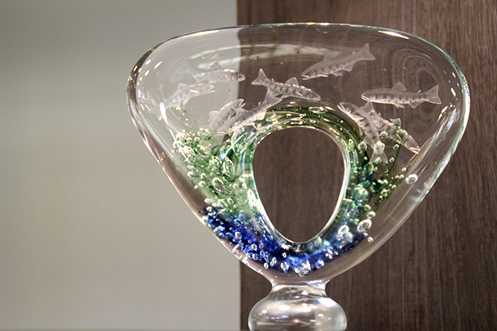 クリスタルガラス 松浦松夫 グラヴィール彫刻家 KAGAMI CRYSTAL 楽天