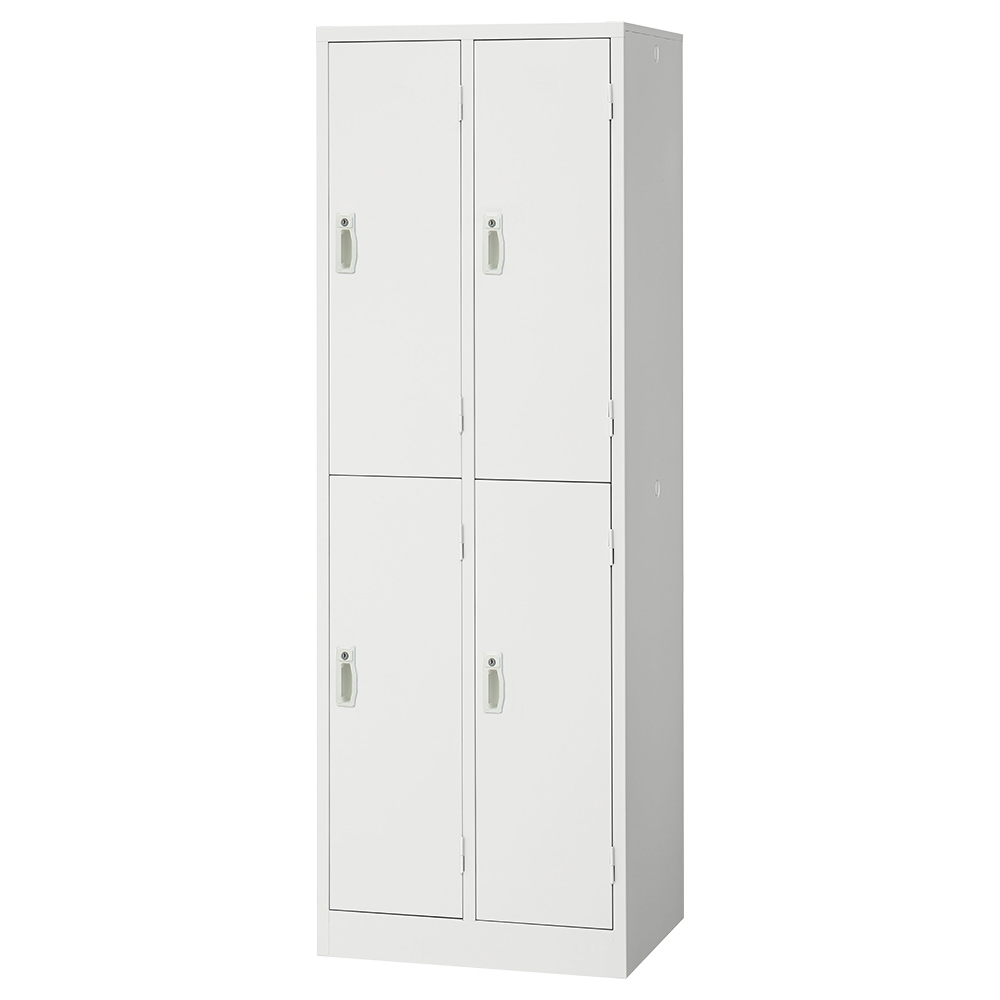 ダイヤルキー式 2段4人用スチールロッカー 幅608 奥行515 高さ1790