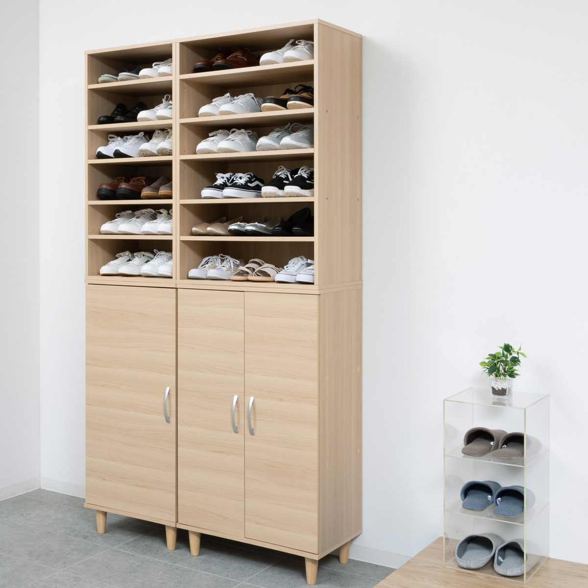 ツードアシューズボックス 幅600 奥行360 高さ1045 KRS-60NDB-NA 通販