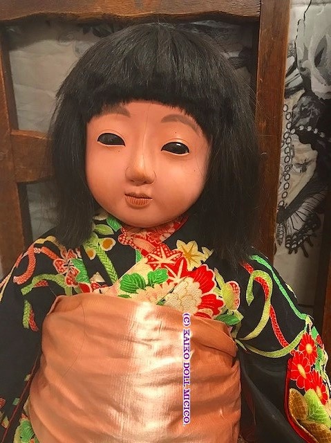 1012N02*11B△市松人形 初代松乾斎東光 徳山造 女の子 全長約