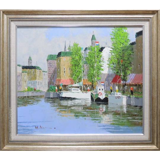 黒澤久 運河の風景 黒澤久運河の風景