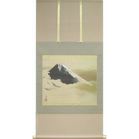 西陣織掛け軸 金富士 横山大観デザイン 西陣織掛け軸 金富士 横山大観