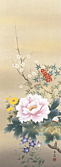 松村朱夏作 四季花