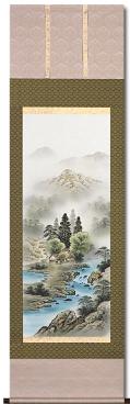 彩色山水 - 掛け軸（掛軸）販売通販なら掛け軸総本家