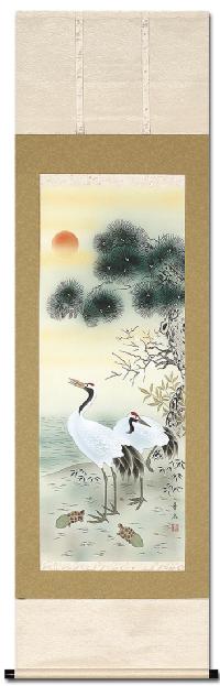 掛軸 松竹梅鶴亀 珠香作 楽天市場】掛け軸専門店 掛軸 かけじく 通販