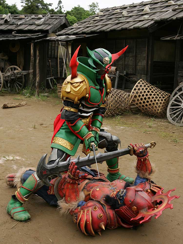 ラスト1 仮面ライダー歌舞鬼 音撃棒・烈翠 1：1プロップスケール