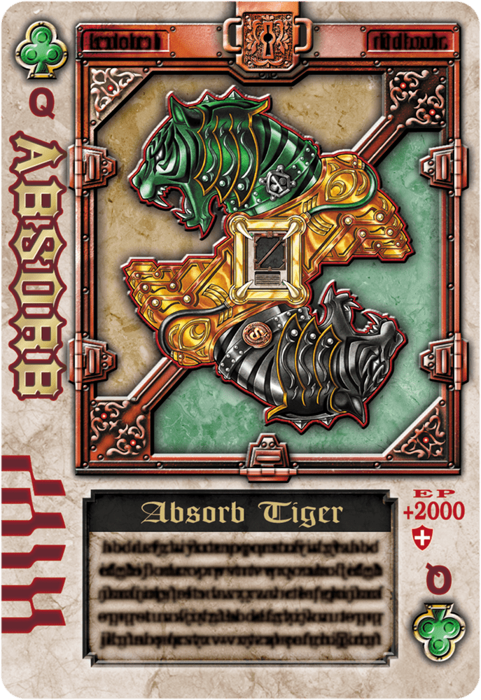 ラウズカード アブゾーブタイガー 仮面ライダー剣 トレカ クローバーQ