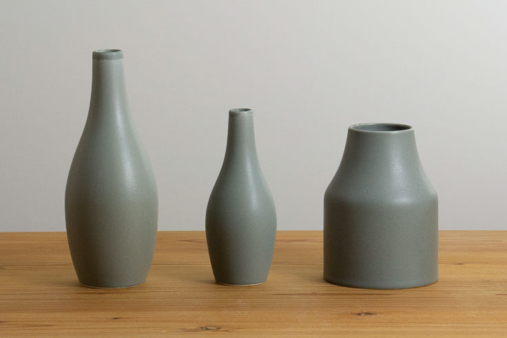 備前焼 八角形陶器花瓶 赤白グラデーション 備前焼 八角形陶器花瓶 赤