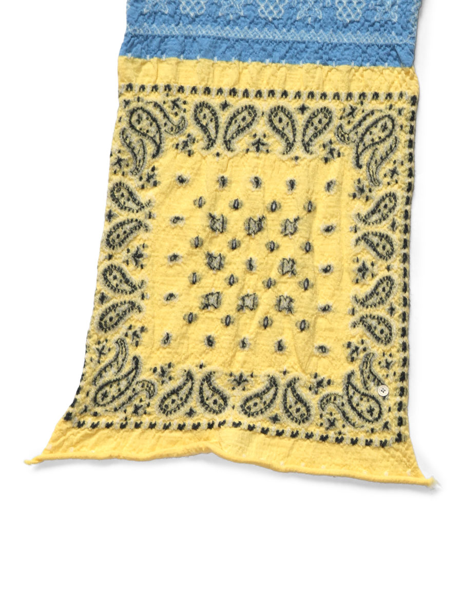 縮絨ウール パステルバンダナクロスHAPPYマフラー | KAPITAL