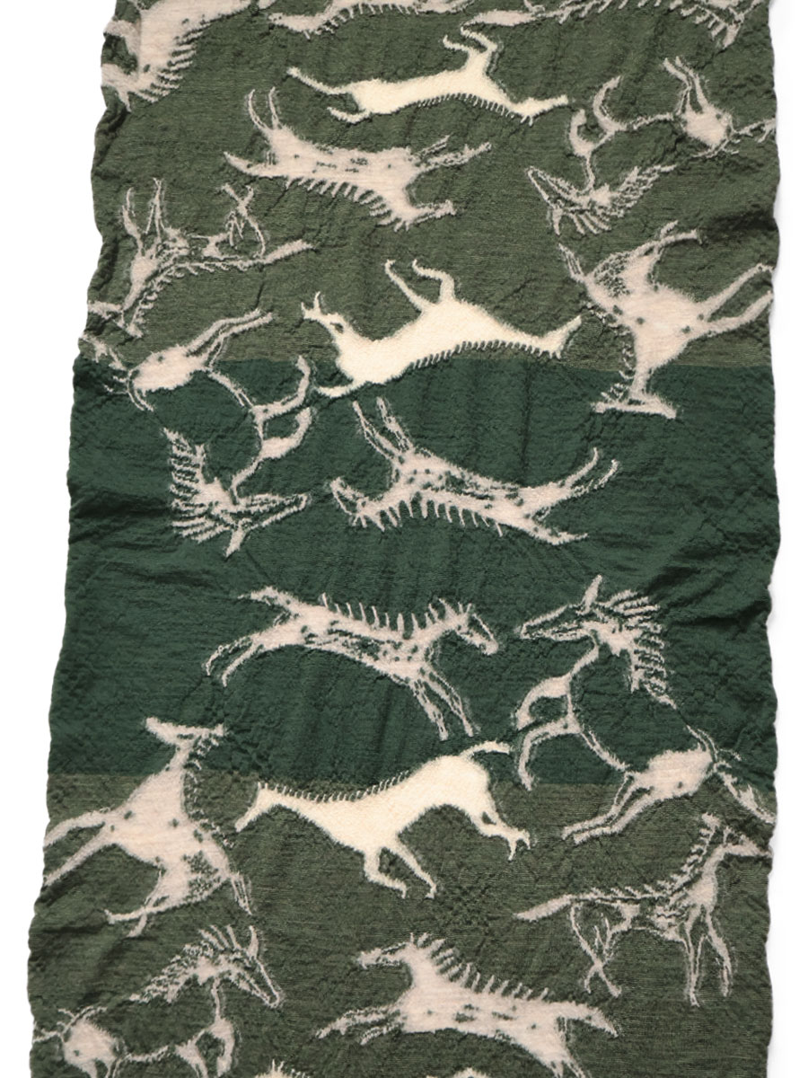 縮絨ウール インディアンペインティングマフラー | KAPITAL