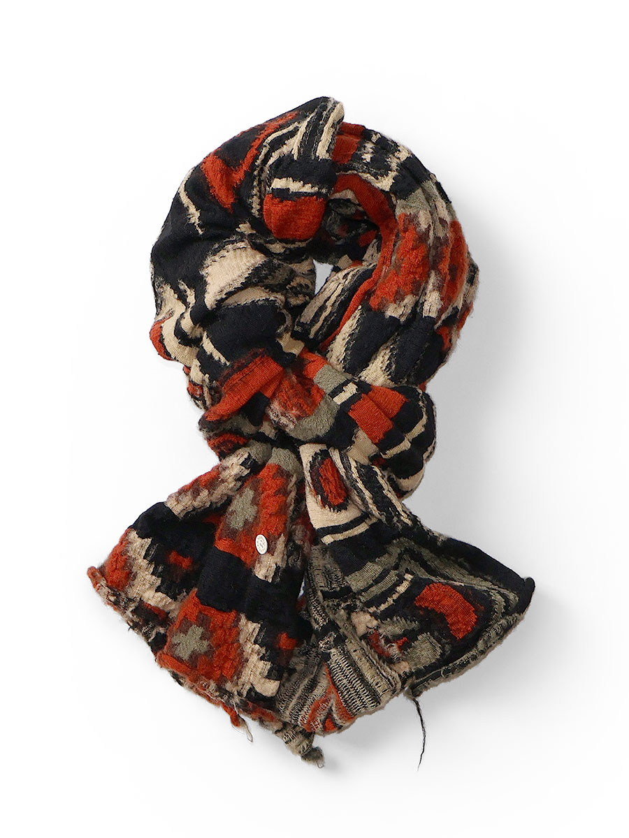 縮絨ウール Alaska-Raven HAPPYマフラー | KAPITAL