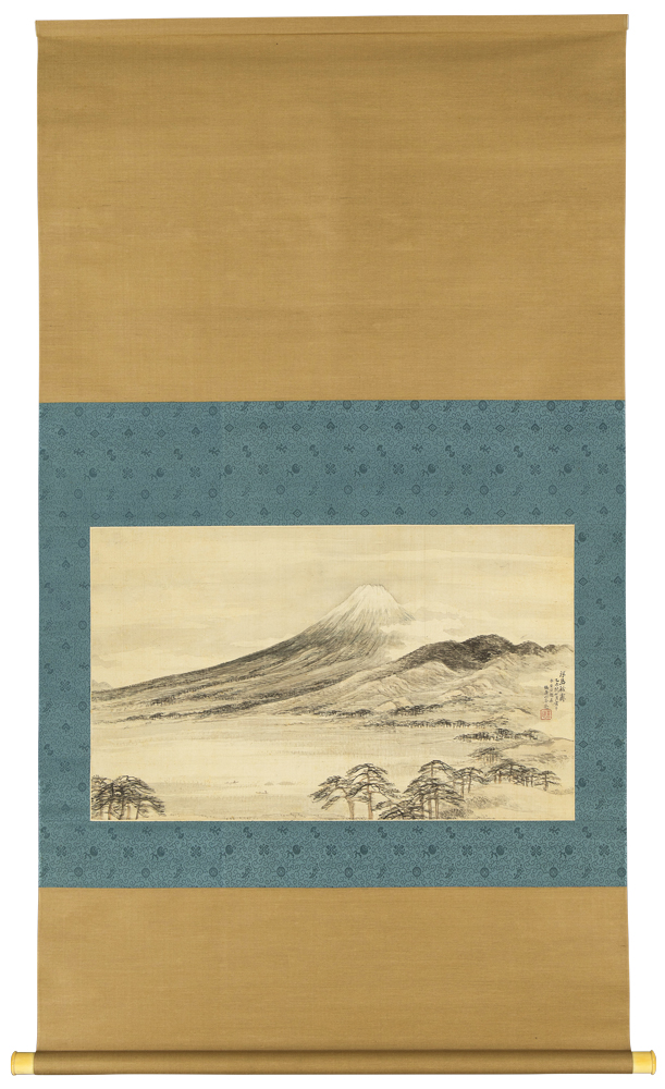 真作 絹本 日本画画家 小島丹漾 八木鼻の景色 日本画 真作 絹本 日本画