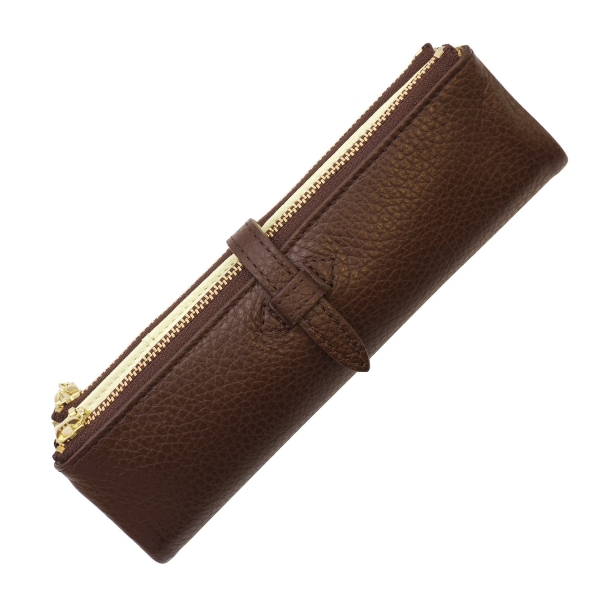 KDMオリジナル ルポ2/セカンド 本革 ペンケース【ダークブラウン(GRACE