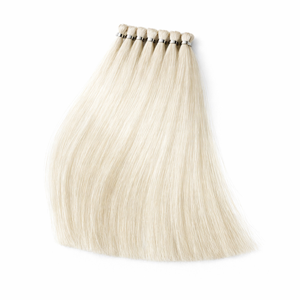 馬毛毛束 白毛｜ヘアカラーテスト・技術検証用｜毛束屋