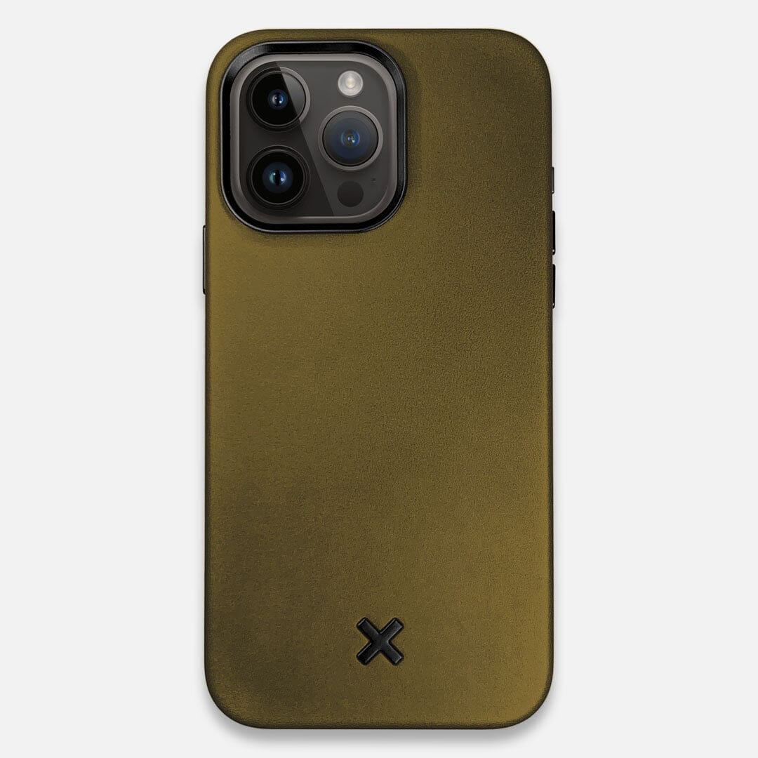 Full Leather Case - Olive - MagSafe iPhone 15 Pro Max by Keyway