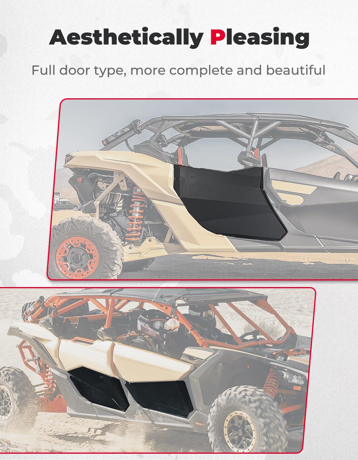 Rear Full Doors Aluminum for Can-Am Maverick X3 MAX – Kemimoto