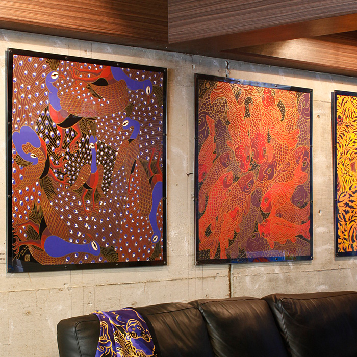 シルクスクリーン「鳥獣華図」Peacock｜Ki-Yan Stuzio ONLINE