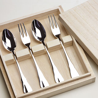 銀製刻あり】純銀製 おかきスプーン おたま シルバースプーン 4本