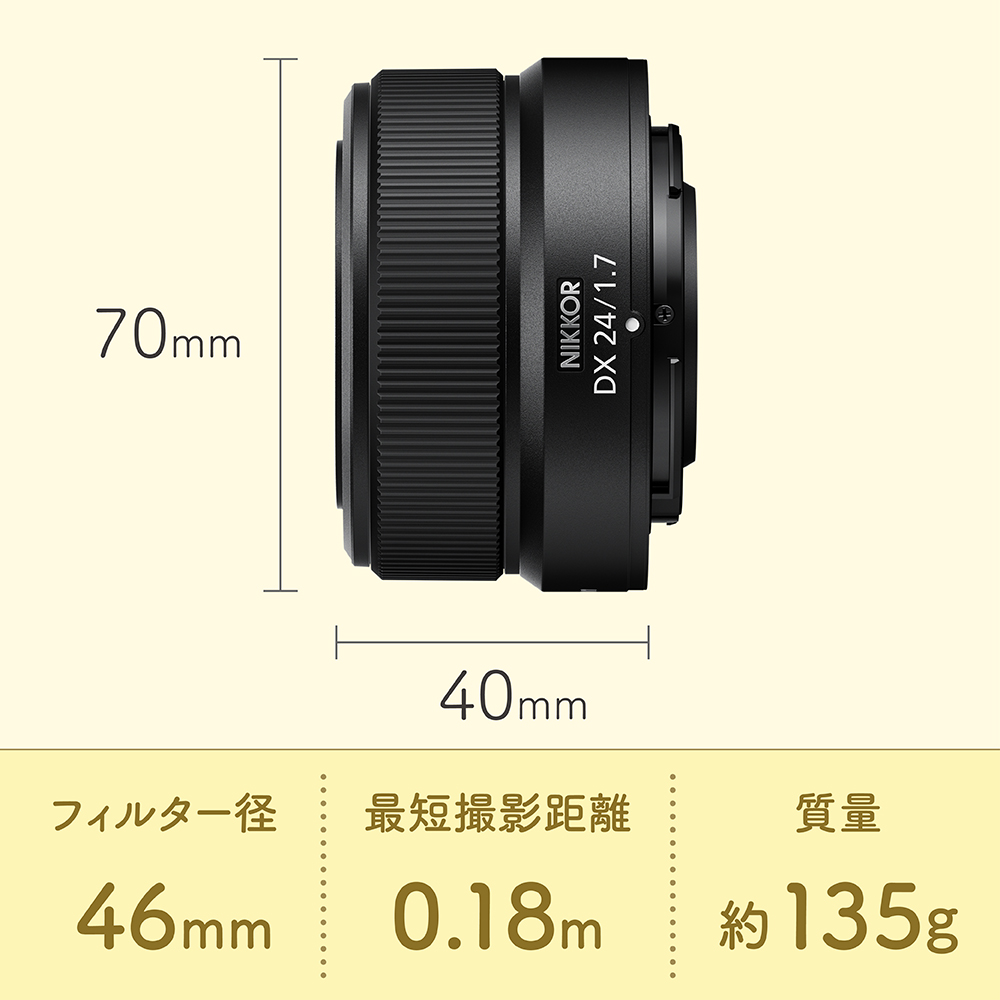 ニコン NIKKOR Z DX 24mm f/1.7 登場！｜新製品ニュース | ShaSha