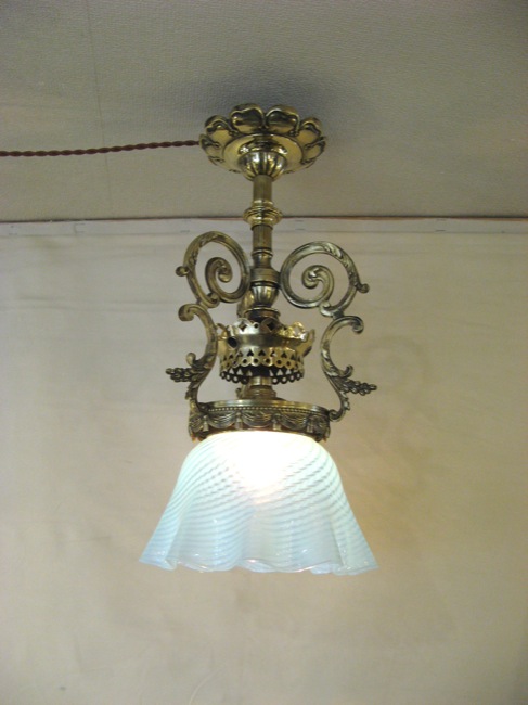 ミニシャンデリア 1920年 フランス オパールセントアンティーク 【灯具