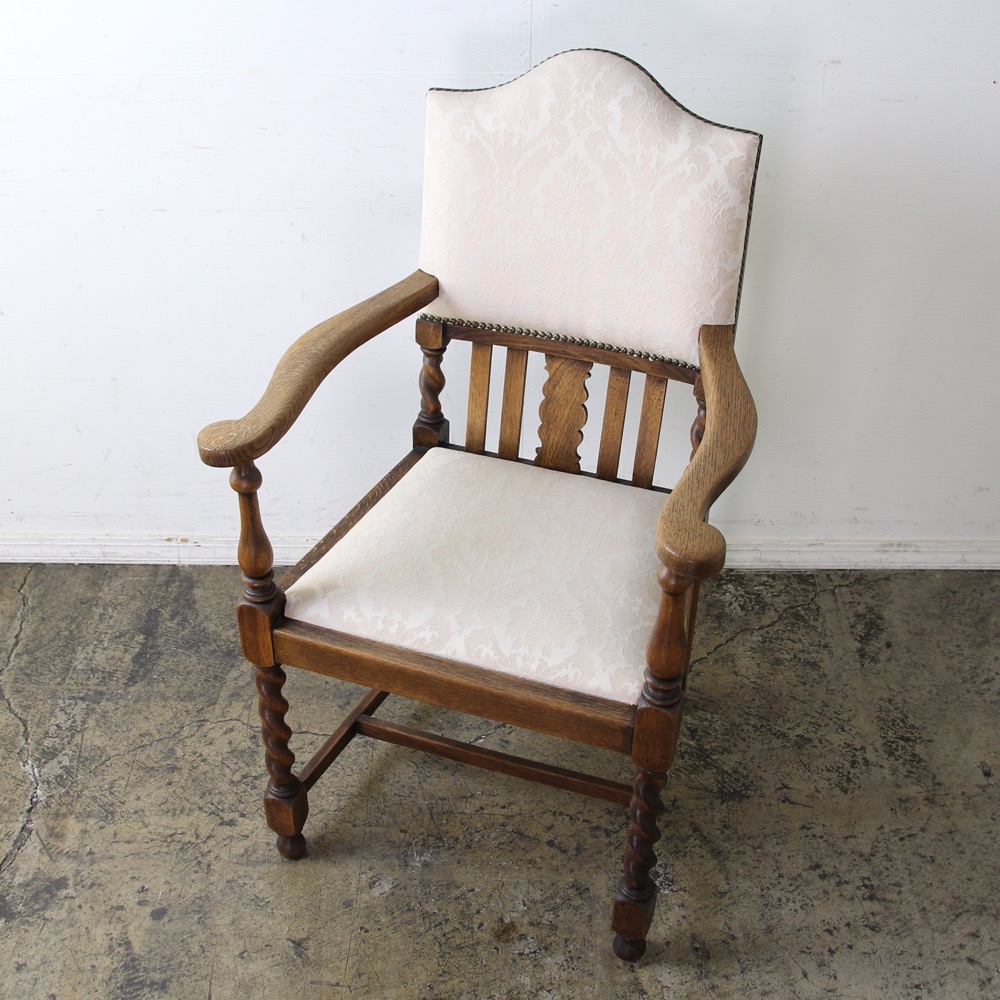 イギリス アンティーク ヴィクトリアン オーク ダイニングチェア 8脚