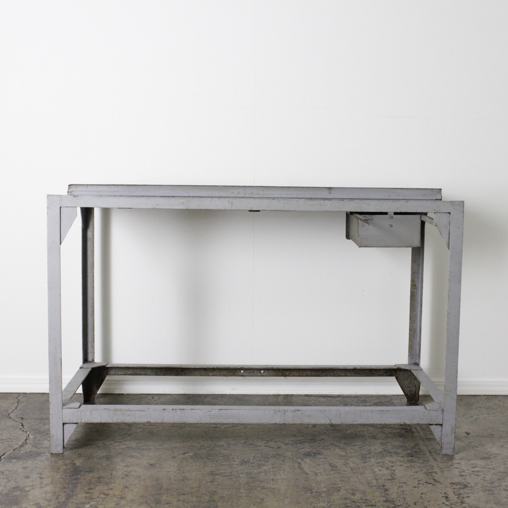 フランス ヴィンテージ インダストリアル アイアン ワークテーブル