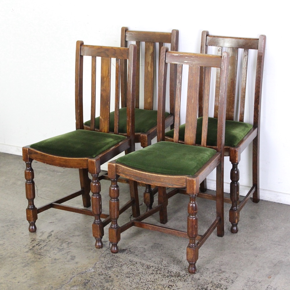 ②1脚/4脚 イギリス アンティーク 家具 ダイニング チェア 椅子