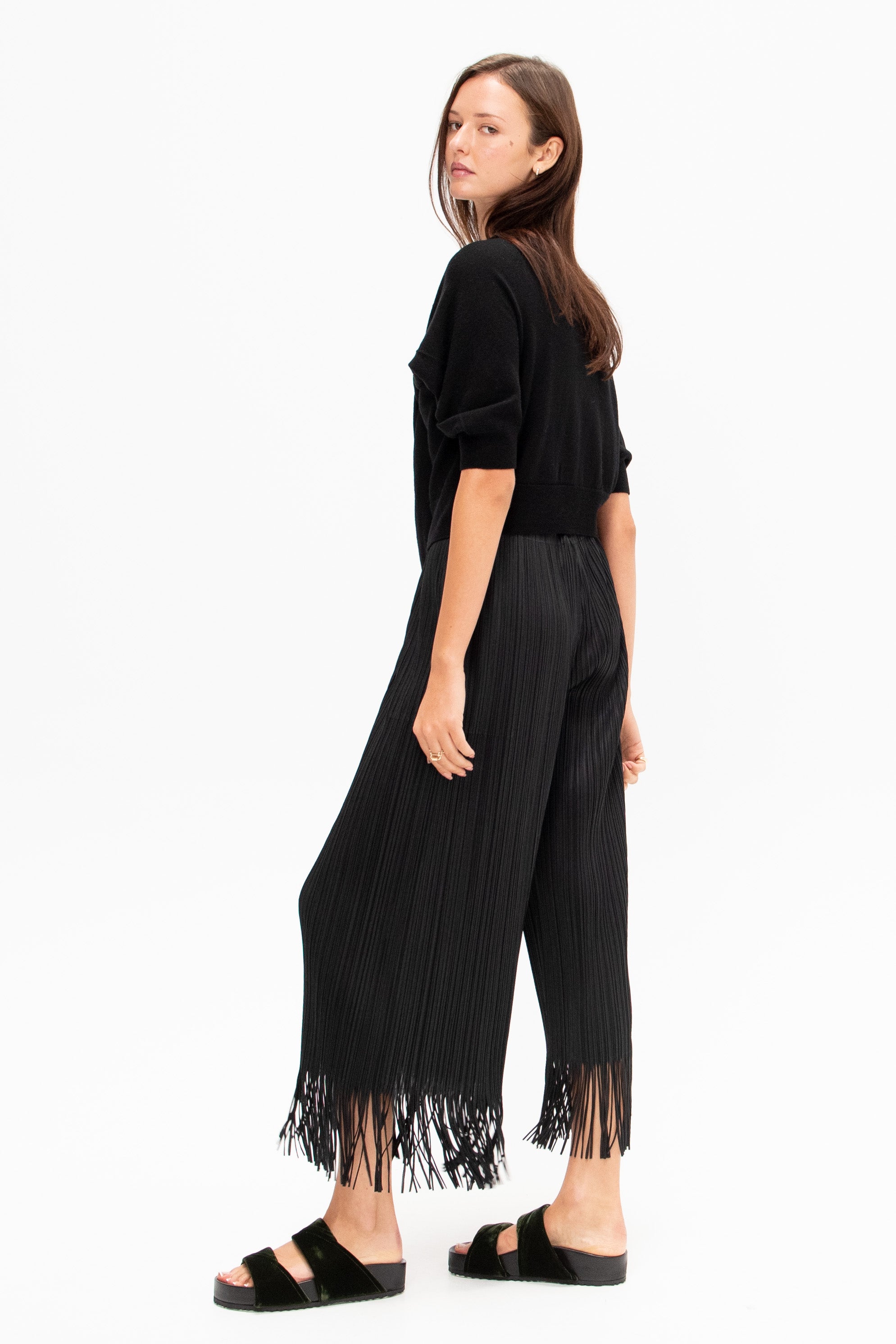 イッセイミヤケ ガウチョパンツ ブラック イッセイミヤケ ガウチョ