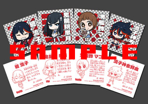 キルラキル スタッフサイン入り複製ミニ色紙セット Blu-ray 連動購入