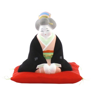 お福さん お福人形 瓦製 時代物 アンティーク ア21 お福さん（小）・