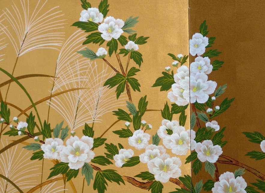金屏風 日本画金屏風の製造/通信販売(通販) 御子柴屏風店