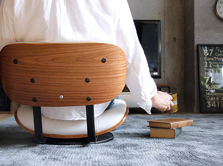 360度回転式ローラウンドチェアー KNOX（ノックス）ホワイトカラー