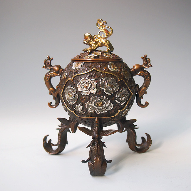 逸品 高岡鋳物「香炉 十二支文」 勝玄作 蝋型青銅製 高岡銅器 二