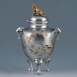 銀製の香呂(鋳物製)