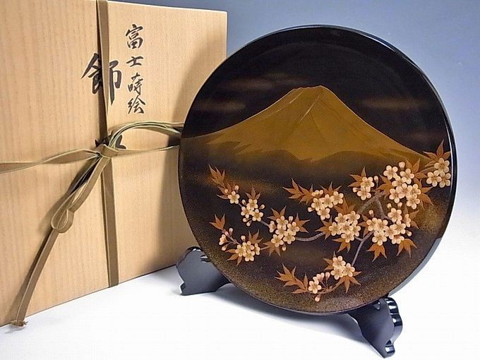 輪島塗香炉蒔絵金箔吉野桜慶塚