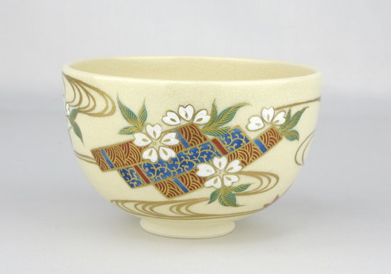 清閑寺 杉田祥平 祥端面取花鳥山水画 鉢】料亭 割烹 食器 清閑寺 杉田