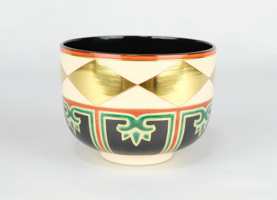 京焼 色絵金彩 水差し 在銘 仁清写 利休形 昭和43年購入 アンティーク