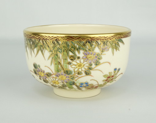 栗山園オンライン通販部 / 【出物】 金彩色絵茶碗 岡田暁山