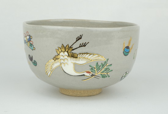 真葛焼 茶碗 □ 宮川香斎[ 真葛香斎 ] 任寅 乾山うつし 梅の