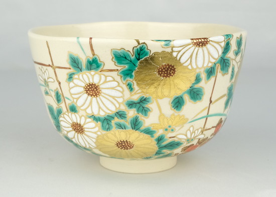 栗山園オンライン通販部 / 【出物】 仁清写菊茶碗 16代永楽善五郎(即全